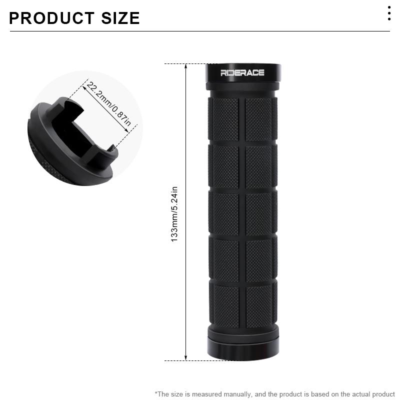 MTB Grips For 22.2mm Rubber Non-Slip Soft Comfortable Bicycle Handlebar Grips Dual Lock Ring For Scooter BMX Bike Accessories