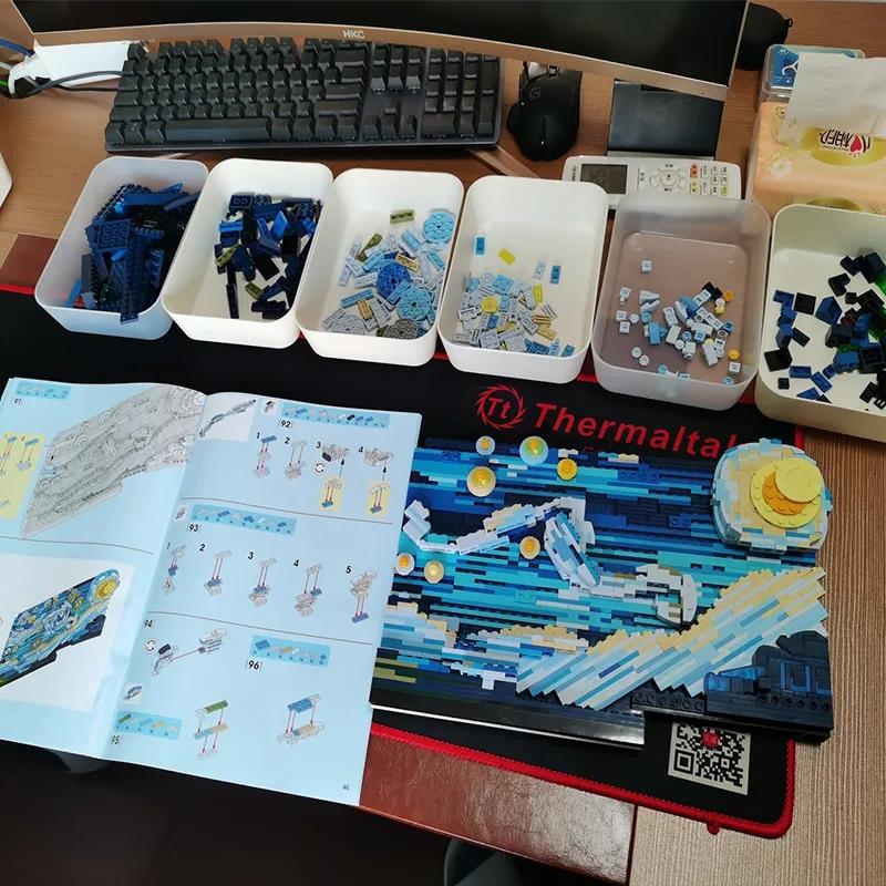 Винсент Ван Гог Звездная ночь Искусство Живопись Строительные блоки Кирпичи Идеи Домашний декор Образование Игрушки Для детей Подарки