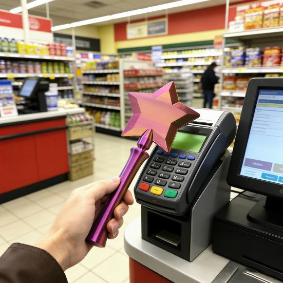 Выдвижная Звездная Палочка для Tap-to-Pay, Напечатанная на 3D-принтере, Волшебная Контактная Платежная Палочка, Оригинальный Держатель для Кредитных Карт в Стиле Волшебника для Взрослых