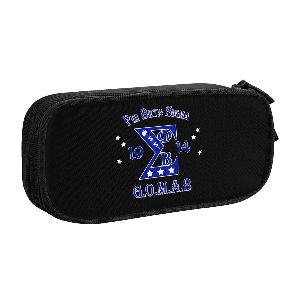 Cute Beta Sigma Phi Fraternity Pencil Case for Girls Boys Sigma Since 1914 Large Storage Pen Bag Box School Accessories