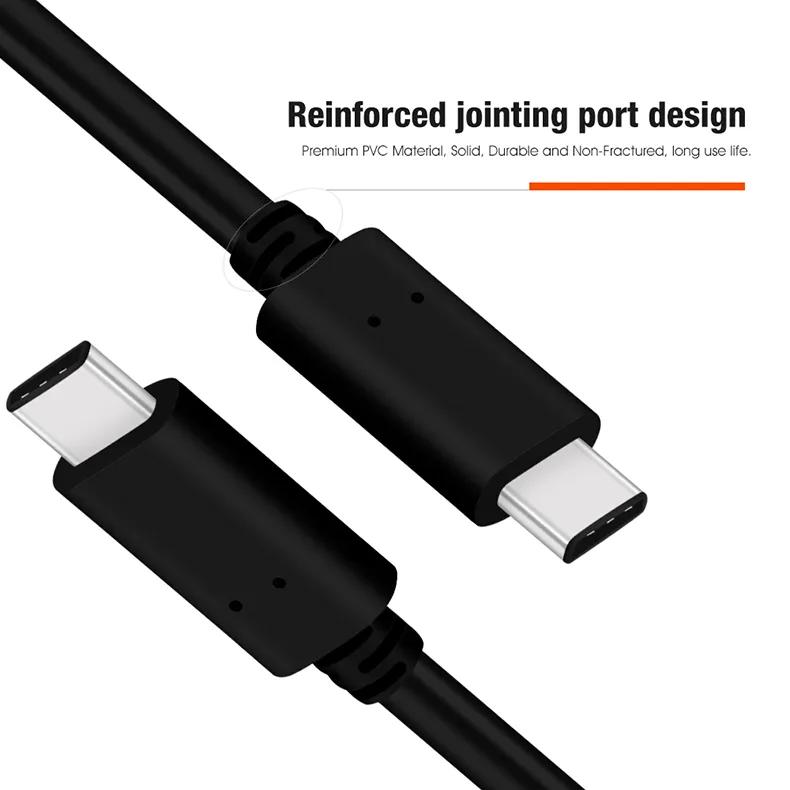 USB C - C Гибкий ПВХ Оплетка Экранирование 3A Быстрая Зарядка Высокая Скорость 5 Гбит/с Передача Данных Версия 3.0 Type-C Кабель для Данных