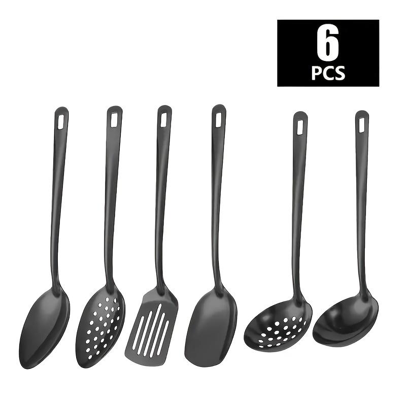 6-piece stainless steel cookware set | Korean-style spatula, soup ladle, and strainer: a set of kitchen utensils for home cooking