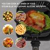 2Pcs Air Fryer Silicone Pot with Handle Reusable Air Fryer Liner Heat Resistant Air Fryer Silicone Basket Rectangle Baking Pan