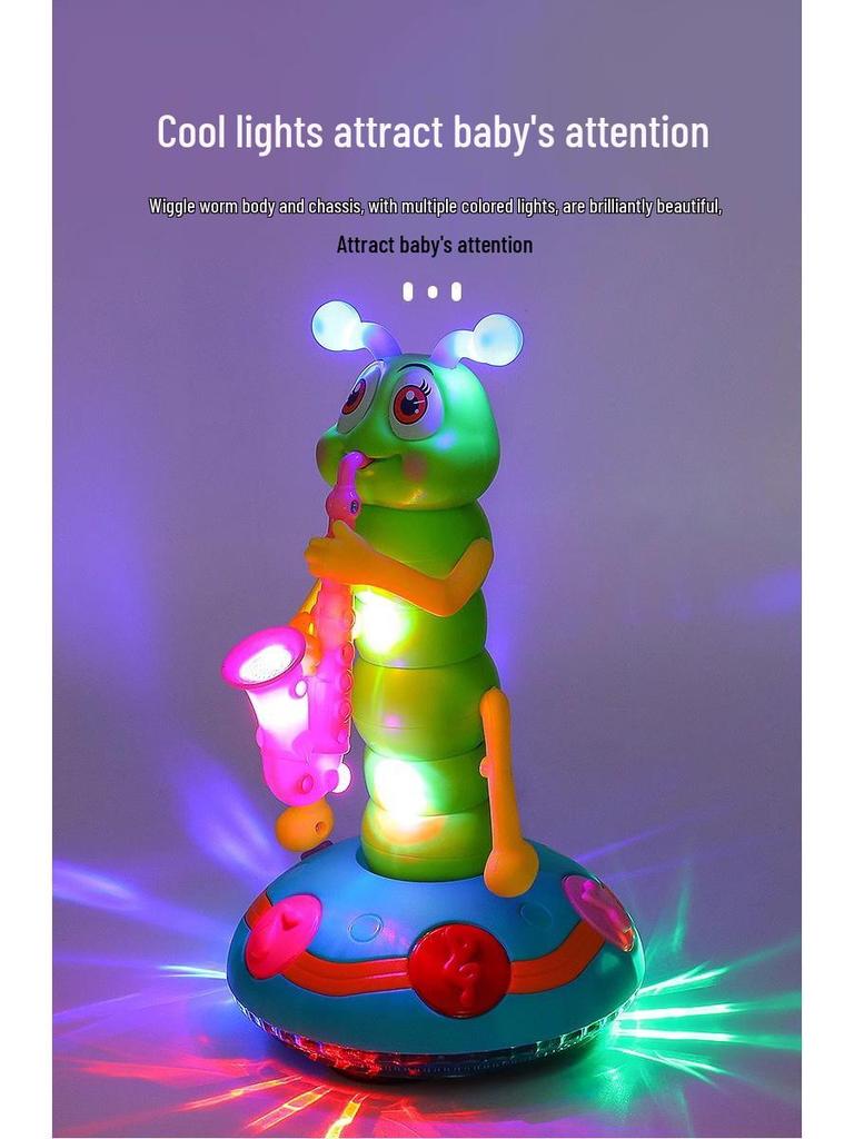 Electric Dancing Crawling Toy: Musical Twisty Worm Caterpillar with Lights for Kids