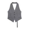 Kaslead Women's Fashion Style Hanging Collar Vest