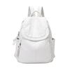 Женский рюкзак, белый кожаный рюкзак, женские маленькие школьные сумки для девочек-подростков, универсальная повседневная дорожная сумка