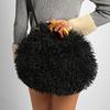 Y2k Fluffy Crossbody bag Portable Fluffy Tote Bag Retro Fuzzy Fur Handbag  Party