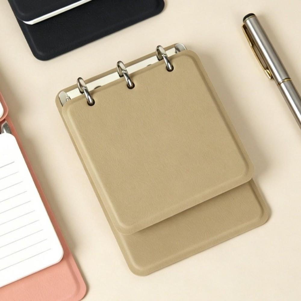 3-Ring Binder Pocket Journal Refillable Memo Pad Mini Notepad Students