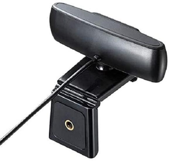 Веб-камера Sanwa Supply с широким углом обзора для конференций, длинный кабель, USB-подключение, сверхширокий угол обзора, совместима с микрофоном, черная (Тип 3м) 150 °