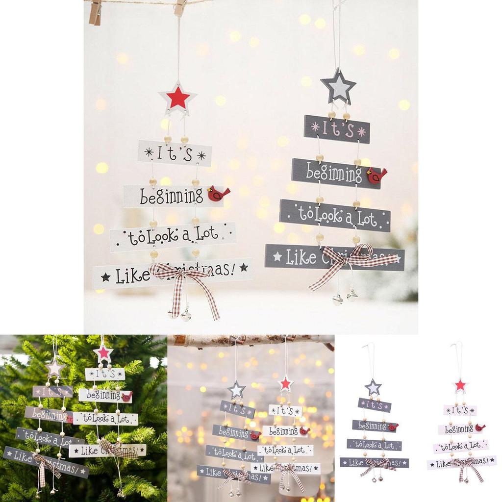 Environmental Friendly Wooden Christmas Pendant For Tree Decoration