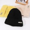New Loose Knitted Hat for Women In Autumn and Winter Face Showing Small Wool Hat Personalized Letters Warm Cold Hat Couple Pullover Hat