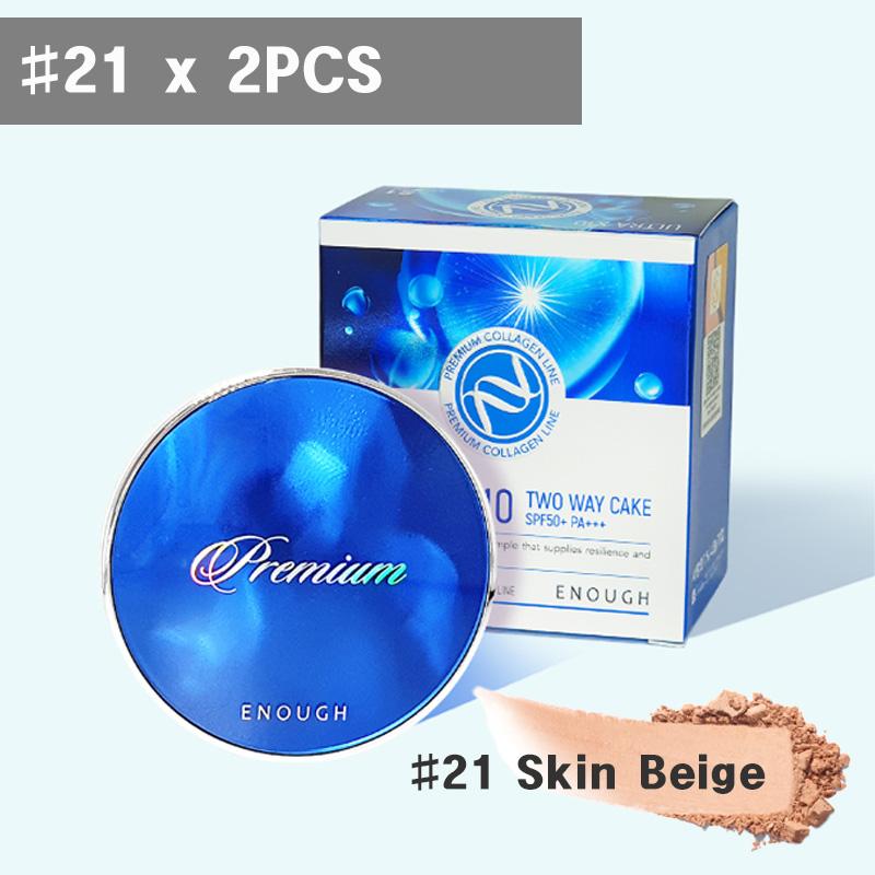 ENOUGH Premium Ultra X10/ 8Peptide/ Rich Gold Two-Way Cake SPF50+ PA+++ with Refill 11g (20 Options)