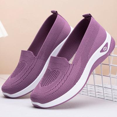 Обувь женская универсальная новая женская обувь женская тканевая обувь одна педаль мушка-тканая сетка материнская обувь одинарная обувь