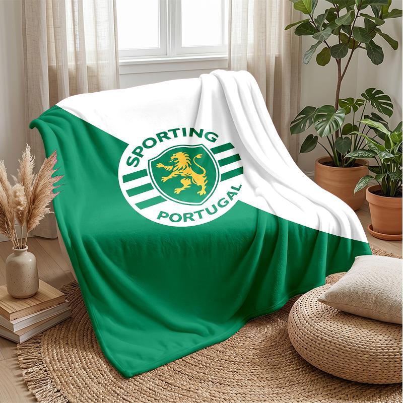 Sporting CP FC Soft Flannel Fleece Blanket Lightweight Cozy Warm Throw Blanket For Sofa Bed Home Decor