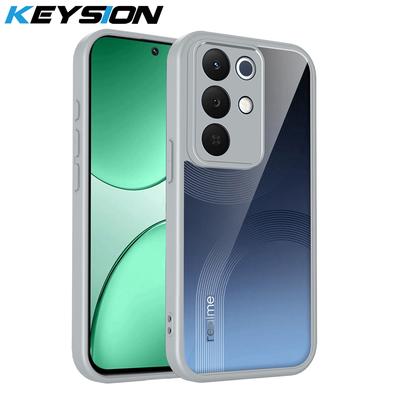 KEYSION Прозрачный чехол для телефона Realme C85 Pro Мягкий силикон+ПК Прозрачная противоударная задняя крышка для телефона OPPO Realme C85 4G 5G