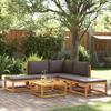 VidaXL 6-Piece Garden Sofa Set with Cushions In Acacia Wood and Rattan 3278892