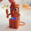 3D-печатные брелоки Tung tungtung Sahar Итальянские Животные Мозговая Гниль Деревянный Человечек Креативная Игрушка-Снятие Стресса с Нажатием и Подсветкой
