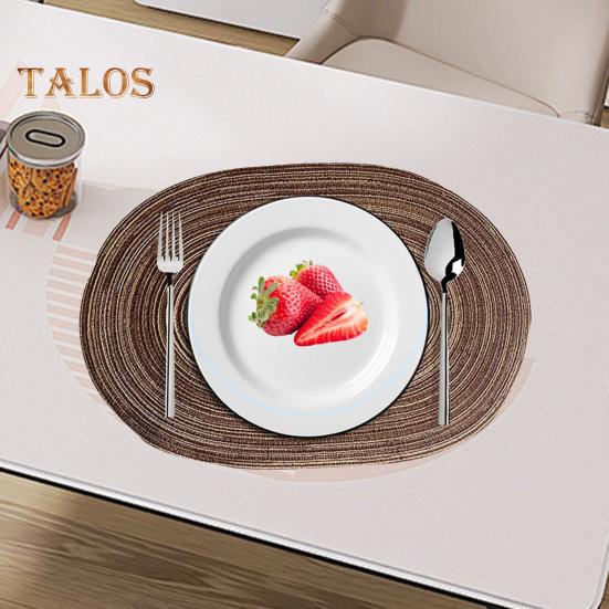 Тканые салфетки из хлопчатобумажной пряжи Эллиптический дизайн Минималистичный термостойкий износостойкий защитный чехол для стола Коврики для столовой для домашней кухни