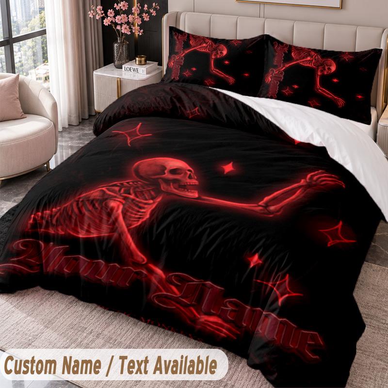 Custom Name Text 3Pcs Bedding Set Arctic Monkeys Duvet Cover And Two Pillowcases