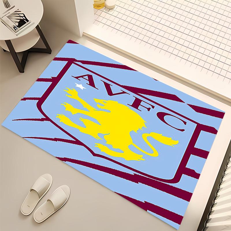 1pc A-Aston Villa FC logo Print Area Rug - Soft, Washable Non-Slip Indoor Mat, Living Room, Home Office Decorative Rug,Office Decorative