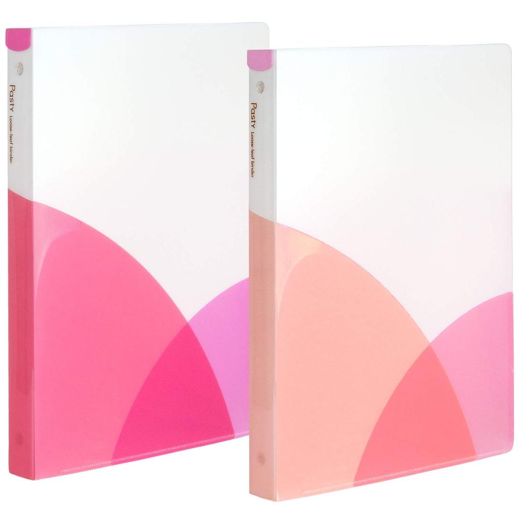 Plus Binder Wide B5 Vertical Pasty Set A Loose-Leaf 2-Color
