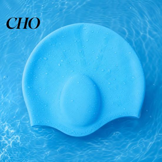 Lightweight Swimming Cap Adults Silicone Cap, Waterproof Non-slip Elastic Pool Swim Hat, Men Comfortable Women Ear Protection Bathing for Short
