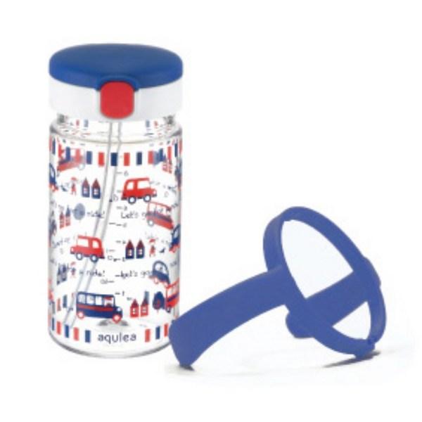 Соломенная кружка Richell AQ 320 мл, 1 шт., темно-синий