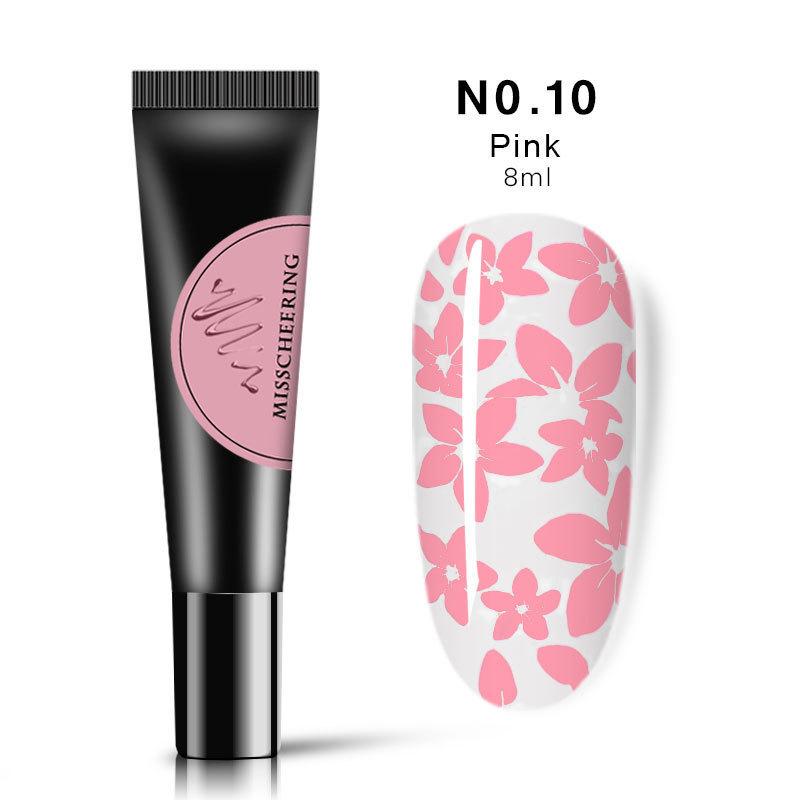 Гель-лак для ногтей 8 мл, черный, белый, красный, замачиваемый УФ-гель для печати, гель-лак для ногтей