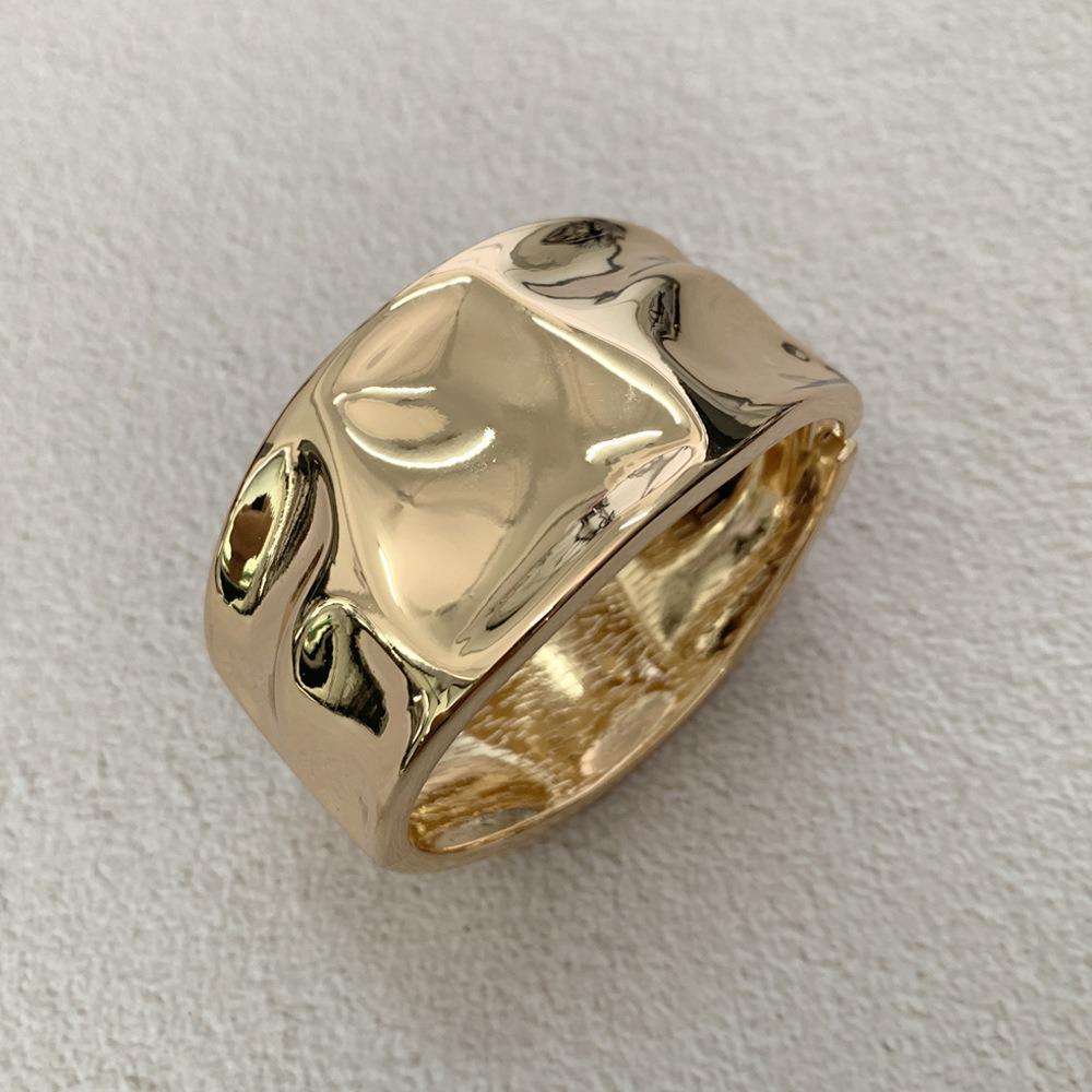 Solid Color Gold Cuff Bracelet Jewelry Accessories Chunky Bangle Bracelet Irregular Wrist Cuff