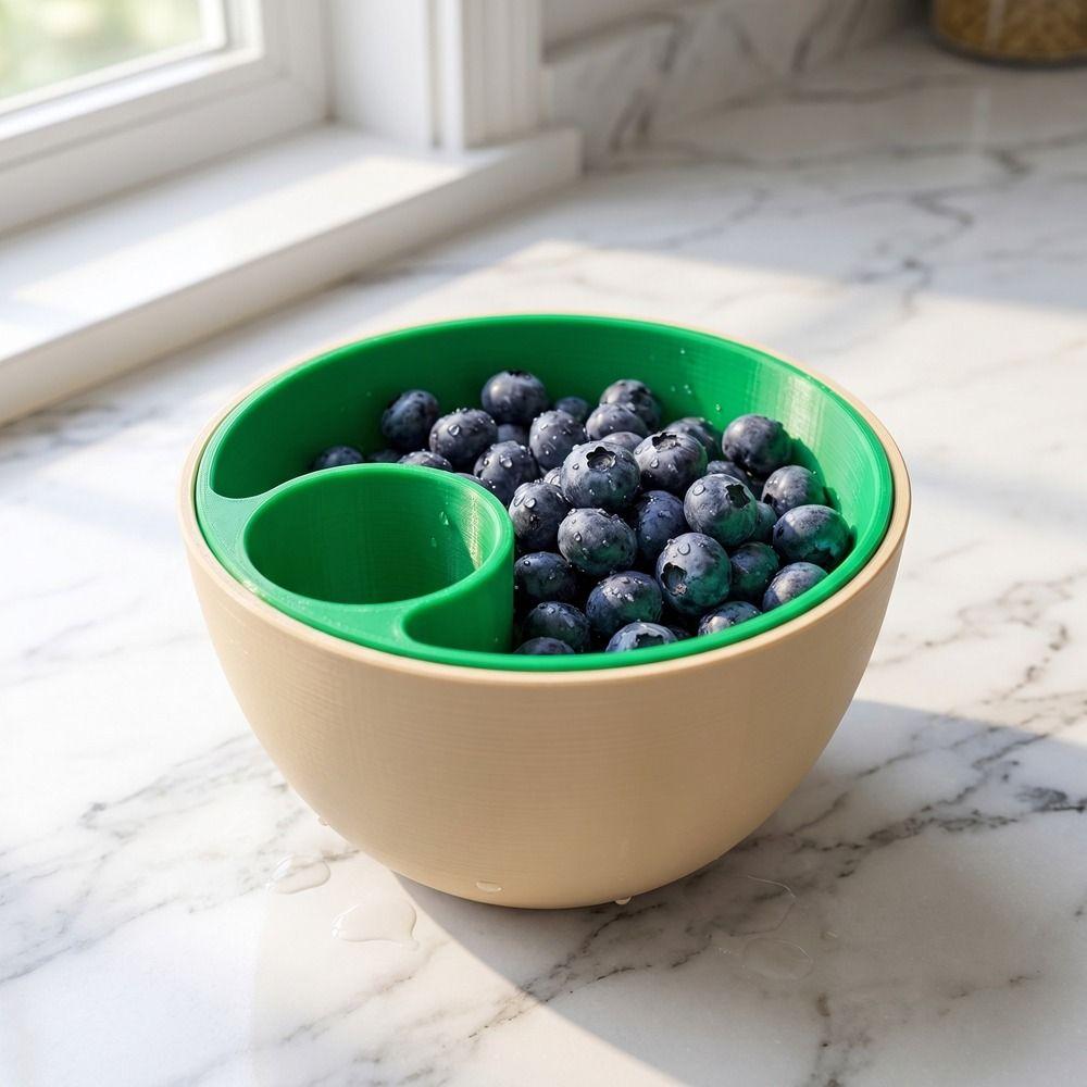 3D Printed Pistachio Bowl Round Nut Shell Storage Holder Versatile Snack Serving Bowl  Cherries