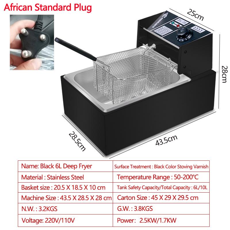 Large Capacity 110V/220V Electric Fryer - US, European, UK Standards - Free Shipping