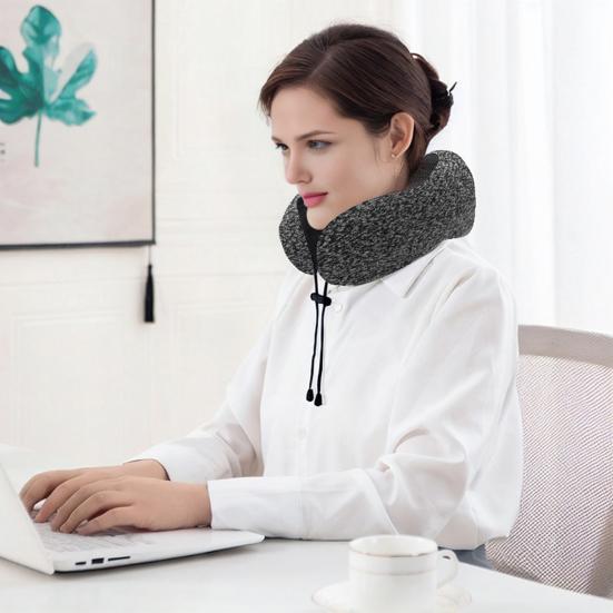 Портативная U-образная подушка для шеи, мягкая дышащая моющаяся невыцветающая подушка из пены с эффектом памяти, поддержка шеи, дорожная подушка с застежкой-молнией