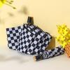 Automatic Checkerboard Umbrella Folding Weather and Rain Vinyl Sunscreen Umbrella UV Protection Parasol