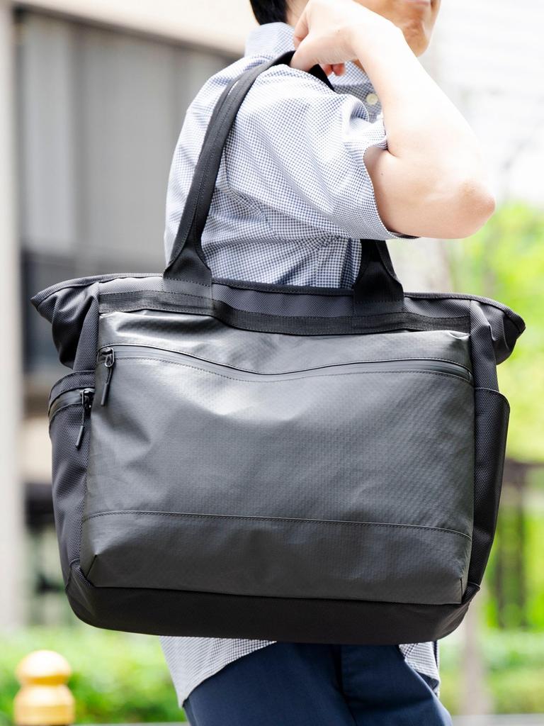 Сумка Campus Bag Nylon Tote Bag ЧЕРНАЯ БЕСПЛАТНО [Beams Heart] Мужская