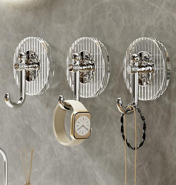 Легкий роскошный крючок, клейкий, прочный, не продавливается, ванная комната, ванная комната, клейкий крючок, стена, дверь, не оставляет следов позади Подвешивание полотенца