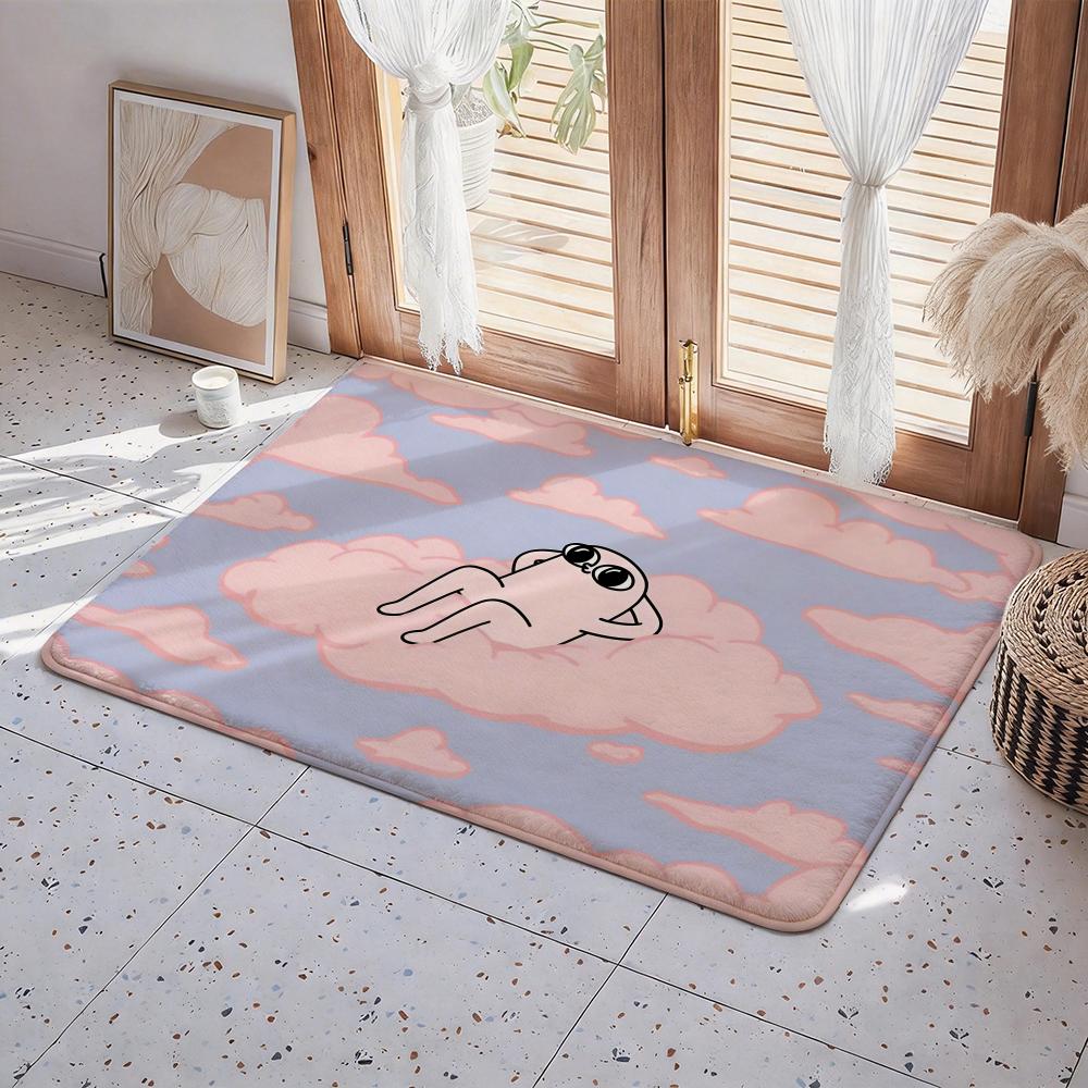 Character K Ketnipz Floor Mat Eco Flannel Doormat Non Slip Odorless Indoor Floor Rug Soft Short Plush Home Mat
