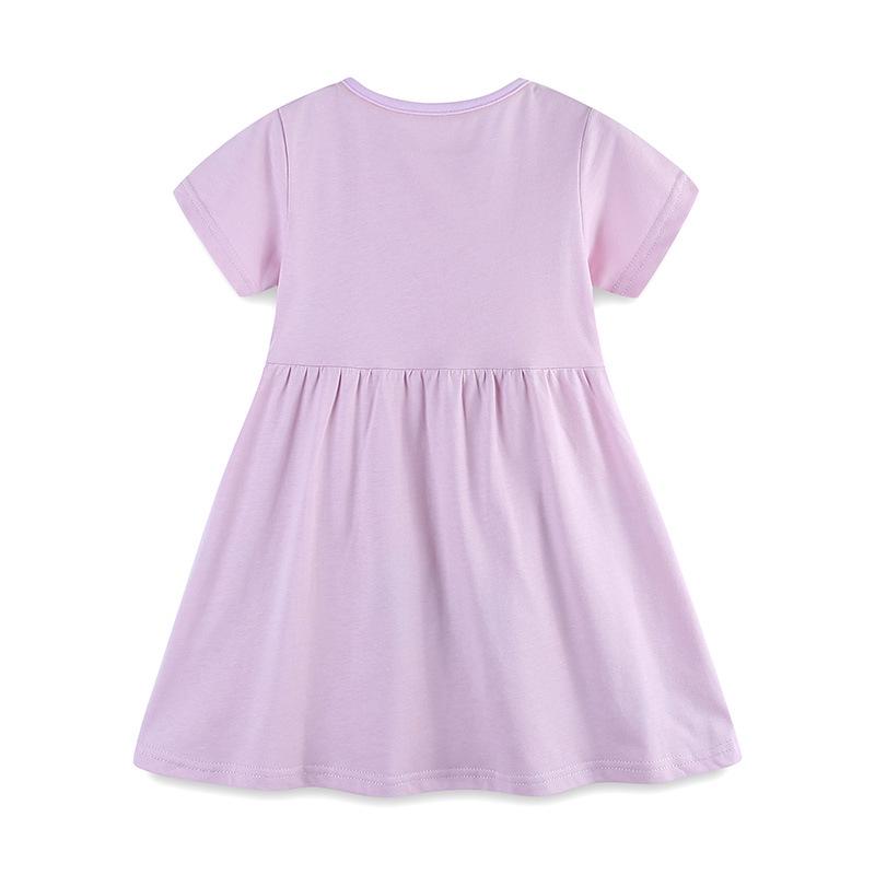 European and American Style Fashion Cartoon Print Princess Dress for Girls: 2025 Summer Collection