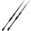 Спиннинговая/кастинговая удочка, высокоуглеродистая телескопическая удочка 1,8 м/2,1 м для морской рыбалки на карпа