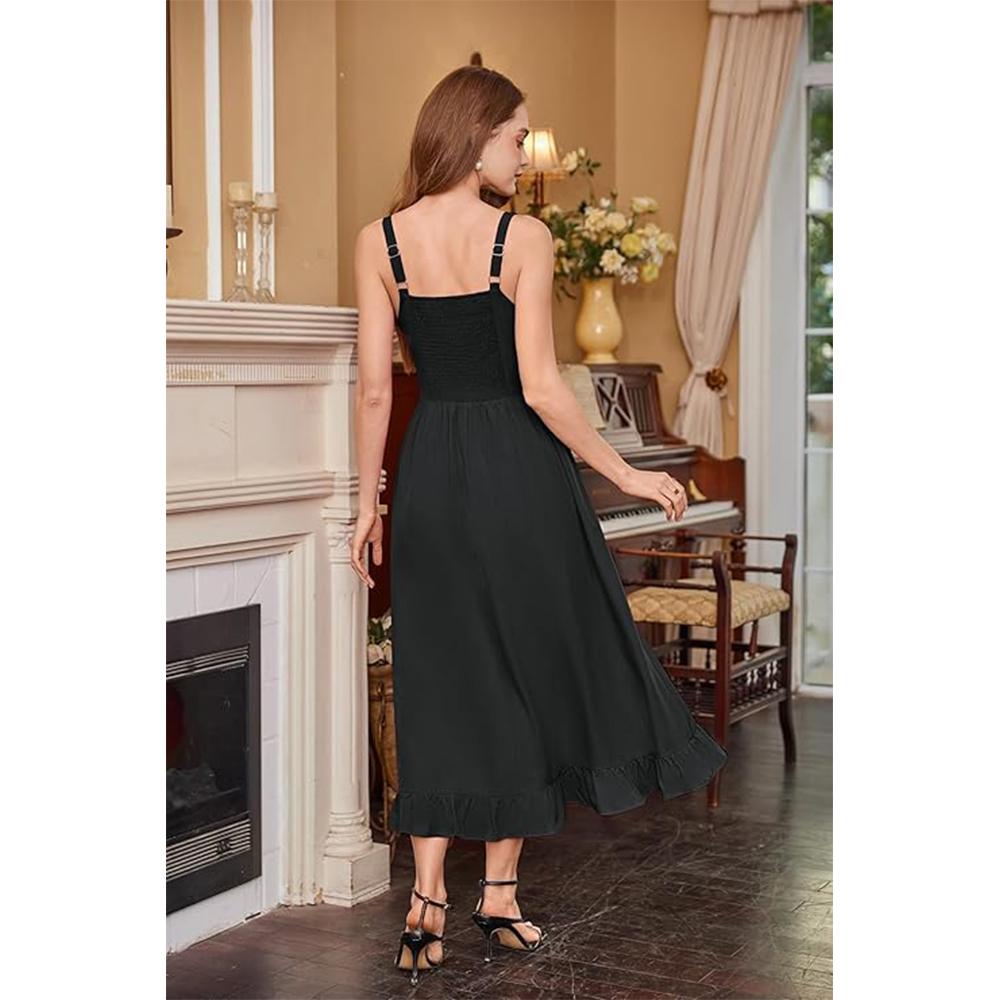 Renaissance Dress Women Summer Sleeveless Corset Sundress with Pockets