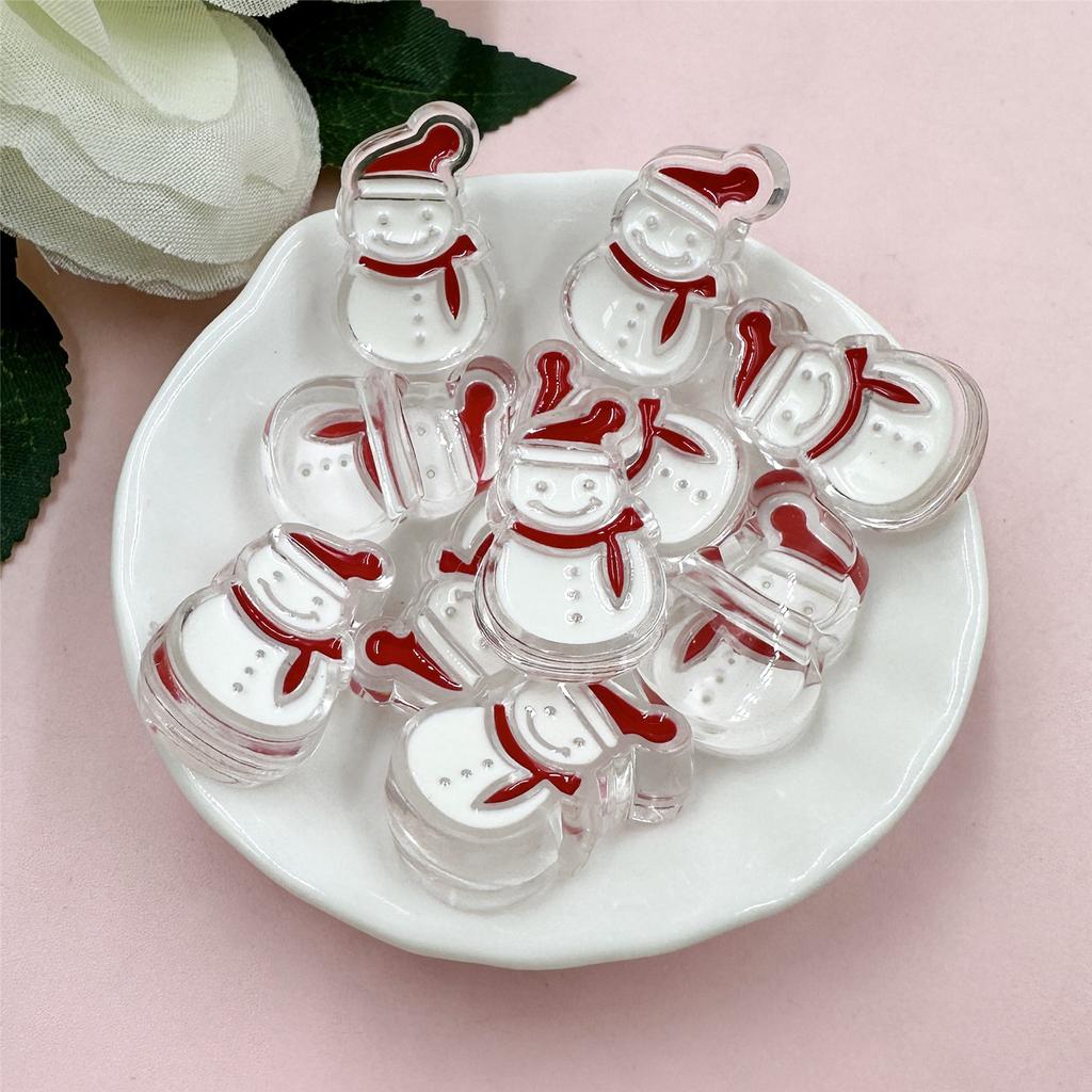 Цепи для мобильных телефонов ручной работы DIY браслеты Свободные материалы для головок Перчатки снеговика Капельное масло Акриловые елочные клетки Ожерелье Аксессуары 10 шт.