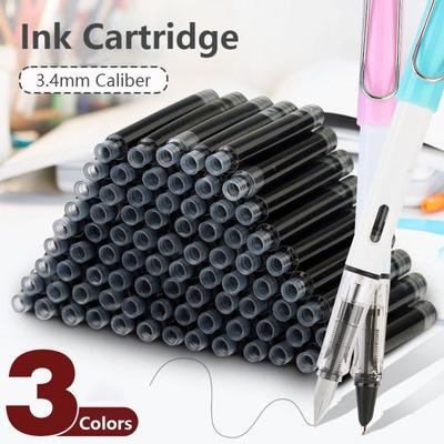 10 шт./набор 3,4 мм калибр стержень для перьевой ручки пластиковый материал общие чернила чернильный картридж студенты