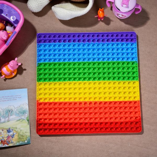 Pop Fidget Reliver Stress Toys Rainbow Push It Bubble Антистрессовые игрушки для взрослых и детей Сенсорная игрушка