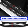 1pcs Carbon Fiber Car Trunk Rear Bumper Sticker Guard Plate Protector For Insignia Astra H G J Antara Vectra Vivaro Corsa C D Zafira Car Styling