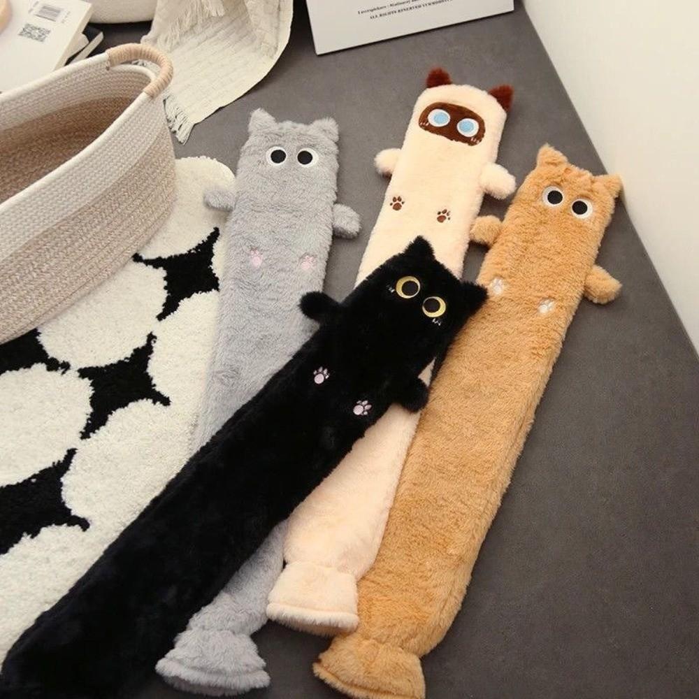 1500ML 75cm Long Hot Water Bottle Water-Filled Cat Shaped Hot Water Bottle For Women