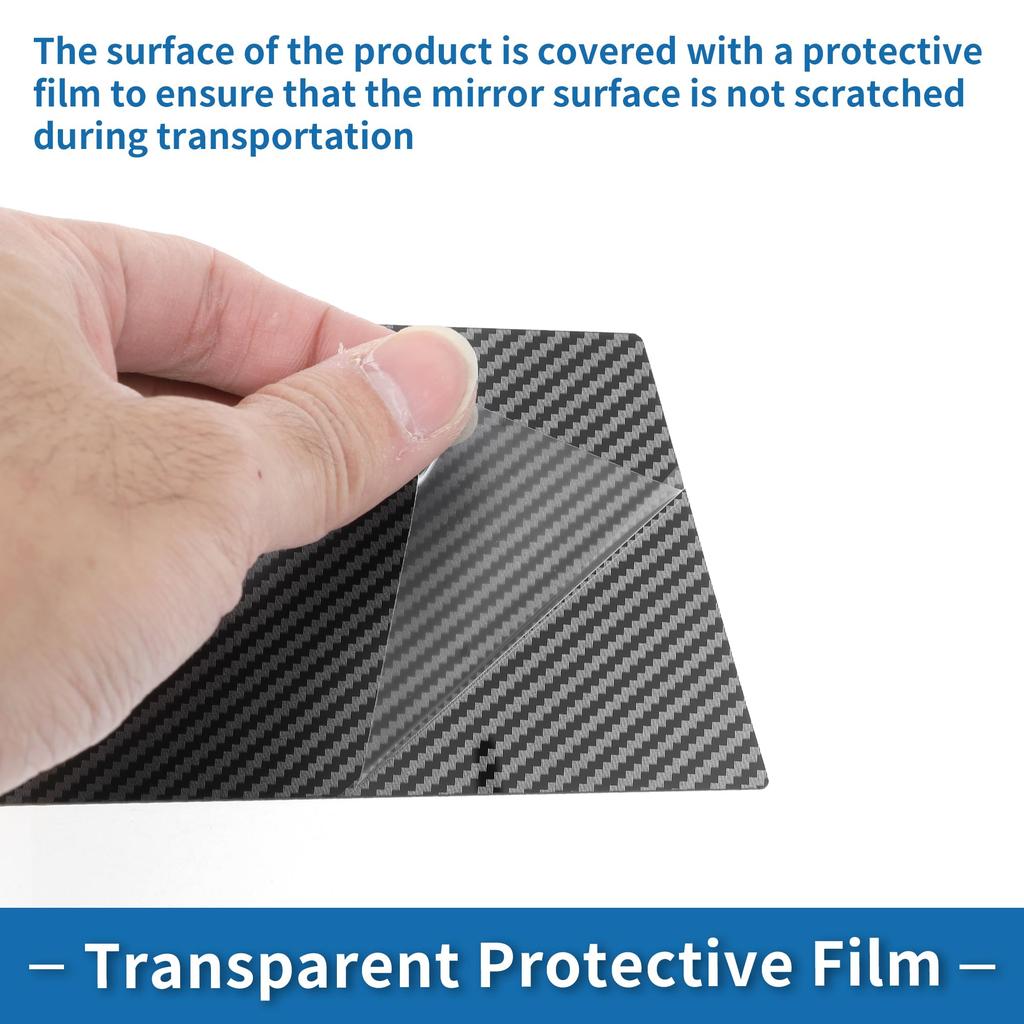 ABSOPRO Door Pillar Window Trim Stickers Pillar Post Door Outer Exterior Covers for VW Jetta Carbon Fiber Pattern Black Anti-Scratch 2013-2015,