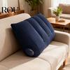 Foldable Inflatable Pillow Cushion Lightweight Portable Triangular Wedge with Pain Relief Dual Inflation Mode Built-in Pump Posture Support
