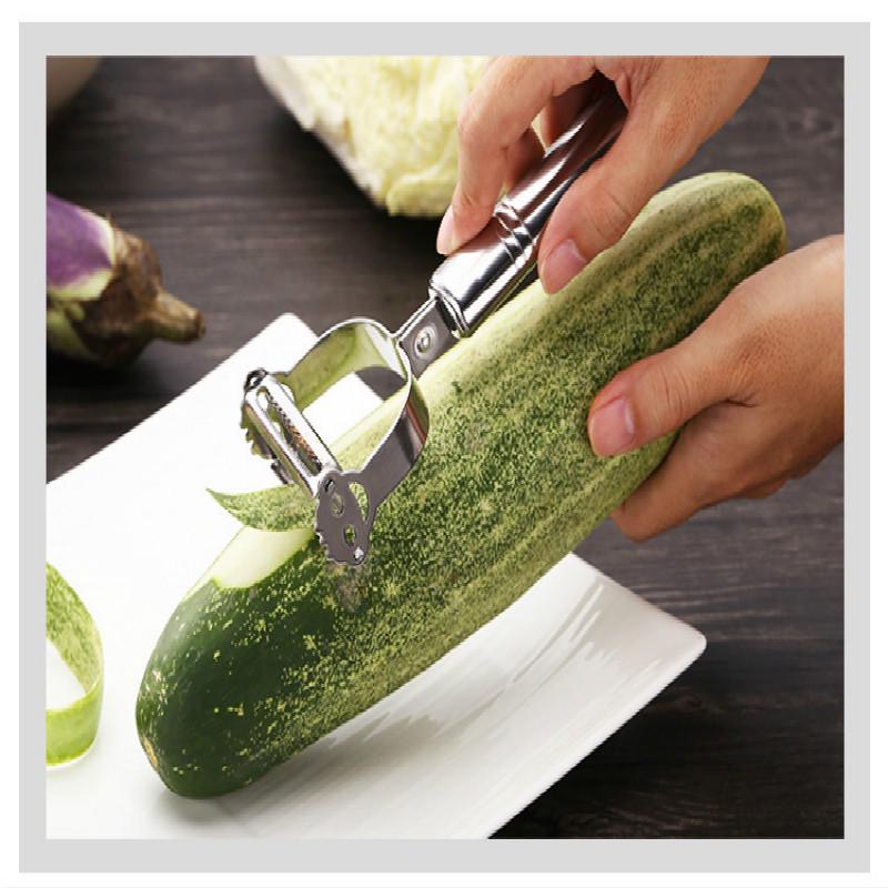 Овощечистка из нержавеющей стали для овощей и фруктов, овощечистка, двойная строгальная терка