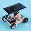 Assembled Racing Car Model Toy Easy to Assembly Wooden DIY Mini Solar Wireless Racing Car for Kids