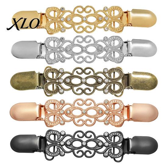 Waist Cincher Clip Vintage Cardigan Sweater with Rhinestone, Hold Together, Retro Decorative Clothing Accessories for Dress Shawl, Women Fastener
