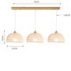 Nordic Wabisabi Rattan Led Pendant Light Dining Room Bedroom Balcony Chandelier Loft Hanging Lamps Home Decoration Lustre Lamp